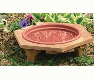 Songbird Essentials Mini Clay Garden Bird Bath Tray
