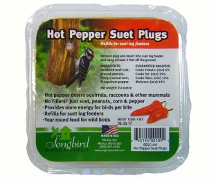 Songbird Essentials Hot Pepper Songbird Suet Plugs (Must order in 12's)