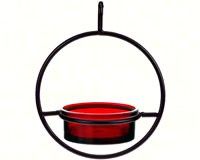 Couronne Co. Sphere Hanger Mealworm Feeder (Glass Color: Red)