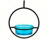 Couronne Co. Sphere Hanger Mealworm Feeder (Glass Color: Aqua)