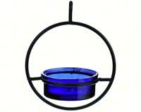 Couronne Co. Sphere Hanger Mealworm Feeder (Glass Color: Cobalt Blue)