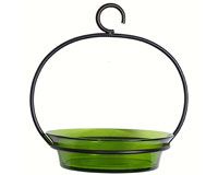 Mosaic Birds Cuban Bowl Hanging Bird Bath/Feeder (Color: Lime)