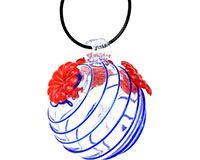 Gift Essentials Glass Ball Hummingbird Feeder (Glass Color: Blue Swirls)
